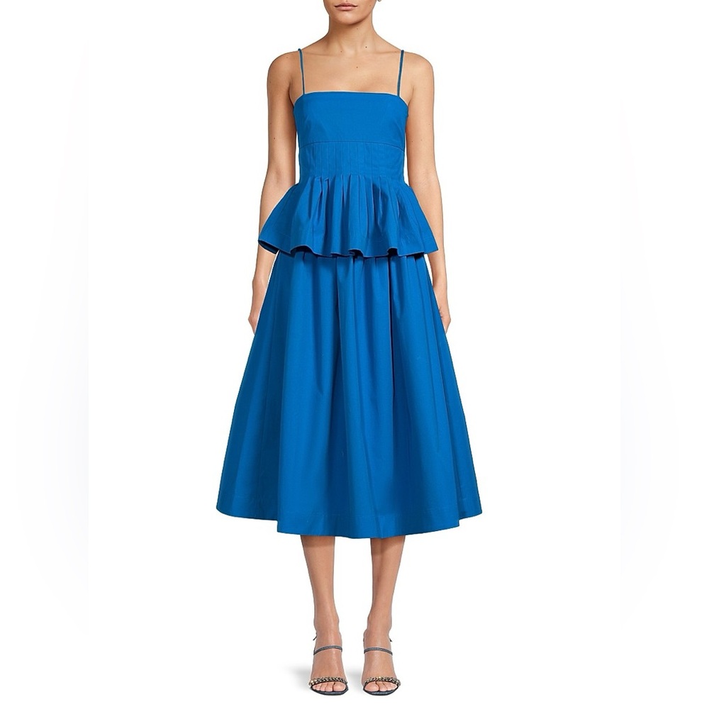 NWT CO COLLECTION / Goop Cerulean Peplum Dress Medium